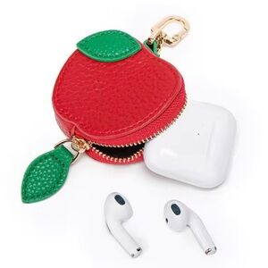 Red and Green Apple-Shaped AirPods Case